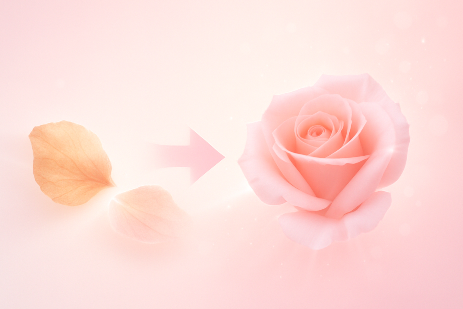 やわらかな花のイメージ（装飾）